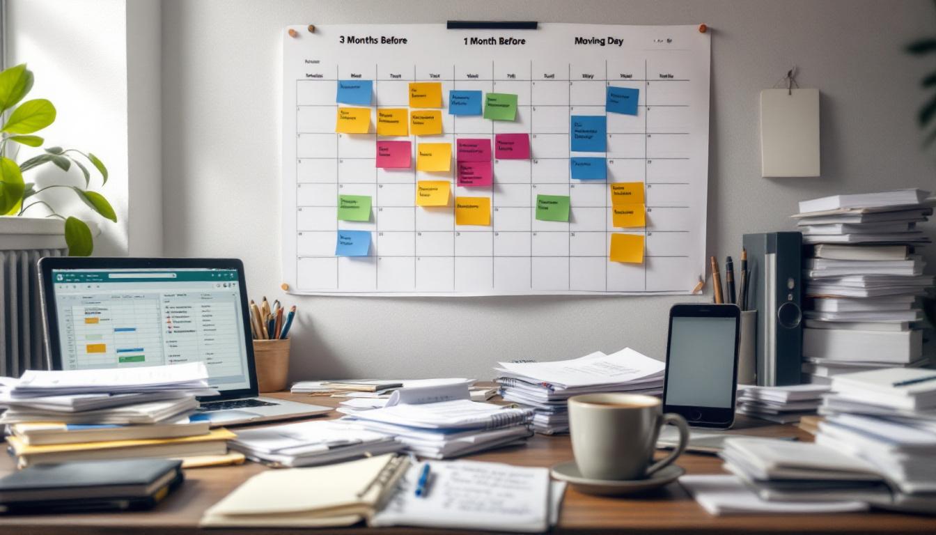 Organiser déménagement : 3 mois checklist & formalités admin